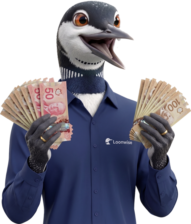 Loo the Negotiator holding the savings he won for you